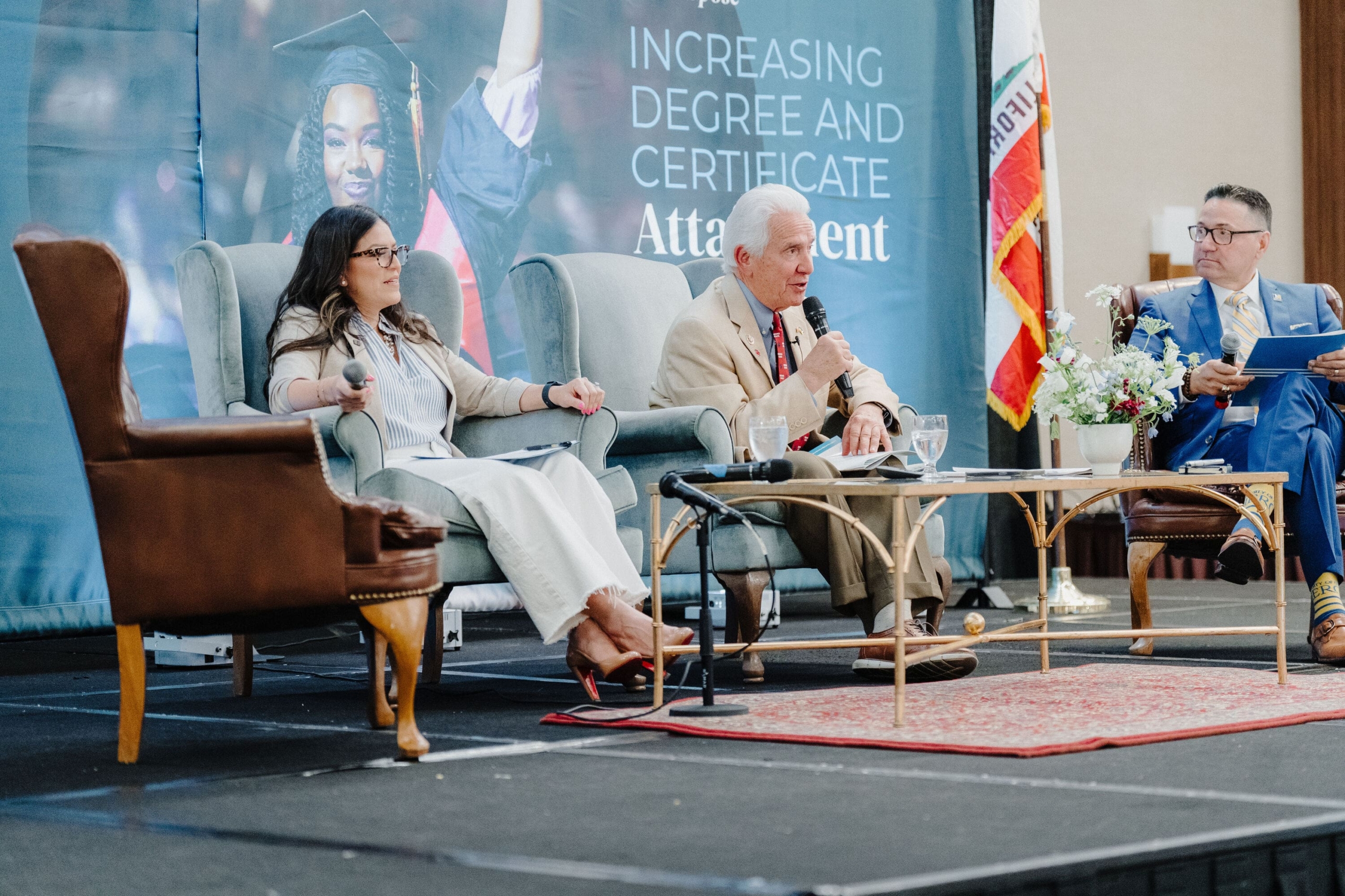 CVHEC Staff members At news conference giving crowd responses to informative questions.